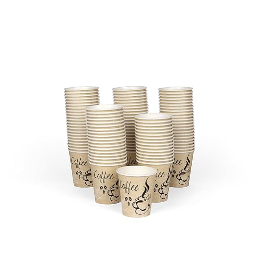 Smygoods Disposable Coffee Cups, To Go Paper Hot Cups, Classic Design (10 OZ, 100 Count) For Hot Beverages, Coffee, Tea, Espresso, Cocoa - Vasos Para Cafe