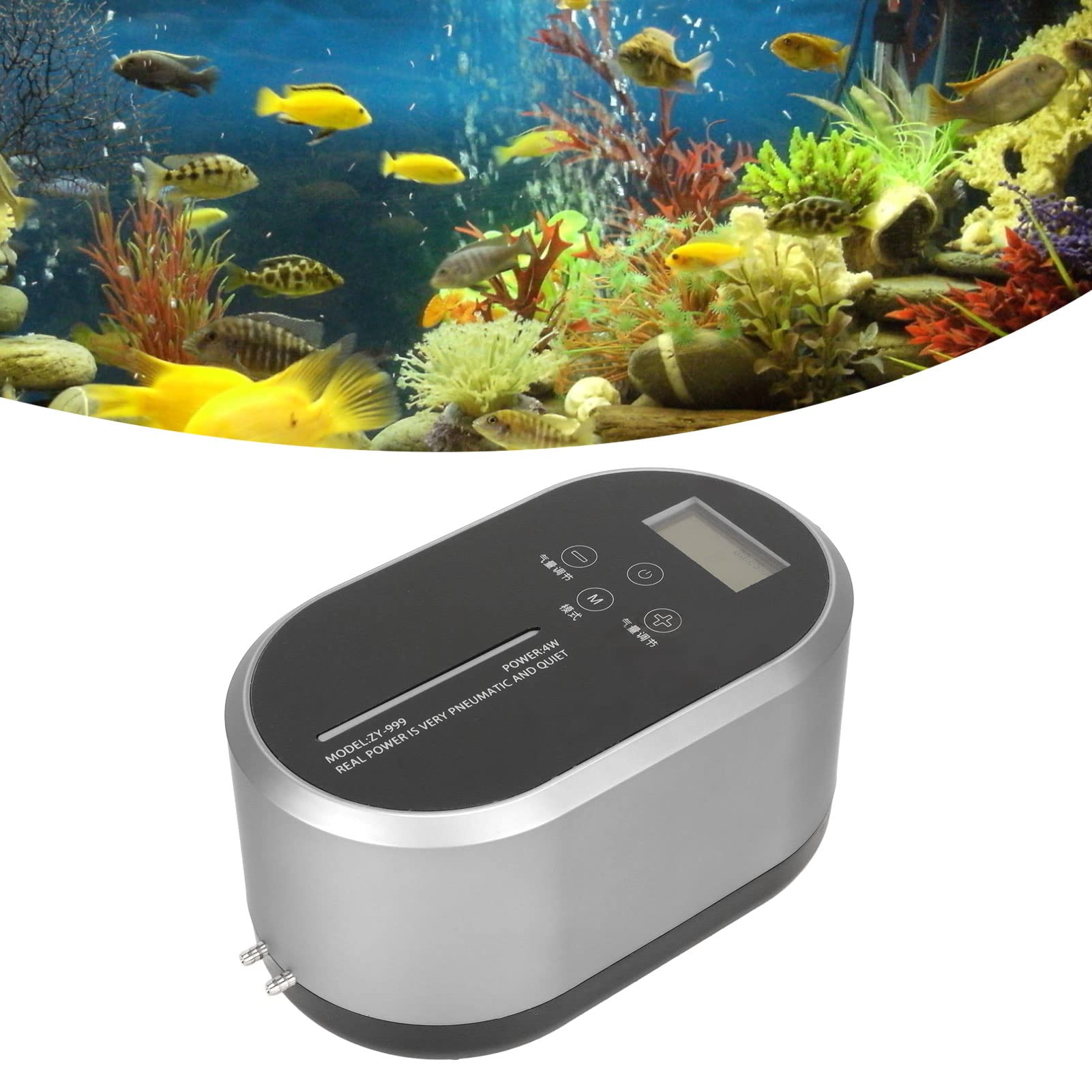 Bomba de Aire para Acuario, Bomba de oxígeno para Acuario, Corte de energía de Gran Volumen, Arranque automático, Bomba de Aire Ultra silenciosa para pecera de Acuario
