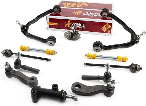 Miniatura 8 de Metrix Premium Chassis Parts - Kit de suspensión delantera para Cadillac Escalade 02-06, Chevrolet Avalanche 1500 02-06, rótulas, extremos de barra