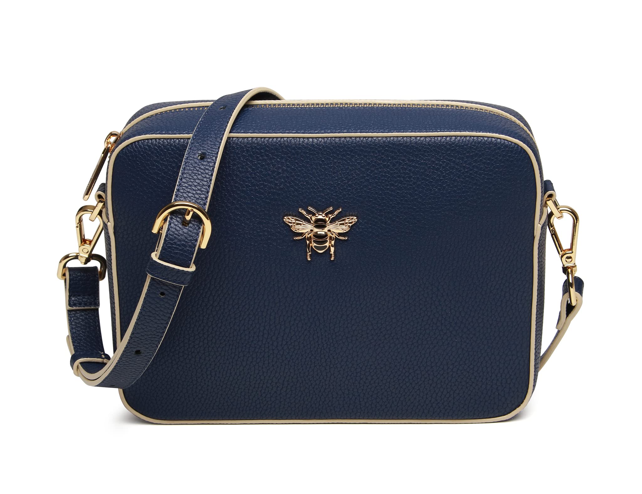 Alice WheelerCamera Bee Waxed Edge Boxed Crossbody Bag