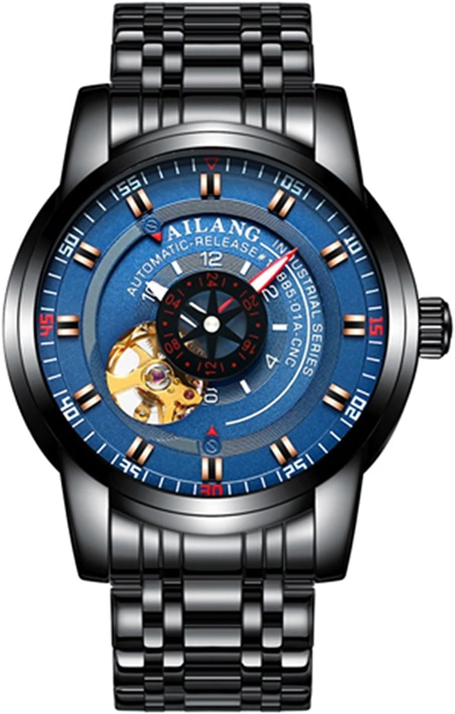 WhatsWatch 2018 Skeleton Men Mechanical Watch Tourbillon Automatic Watch Business Men Clock Sport Self Winding Relogio Masculino -310
