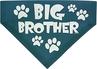 ThisWear Birthday Gifts for Dogs Big Brother Dog Birthday Outfit Pet Collar Scarf for Smaller Dogs