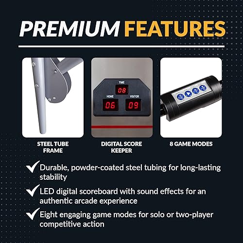 Miniatura 5 de Hathaway Shot Pro Deluxe - Juego de baloncesto electrónico, color negro