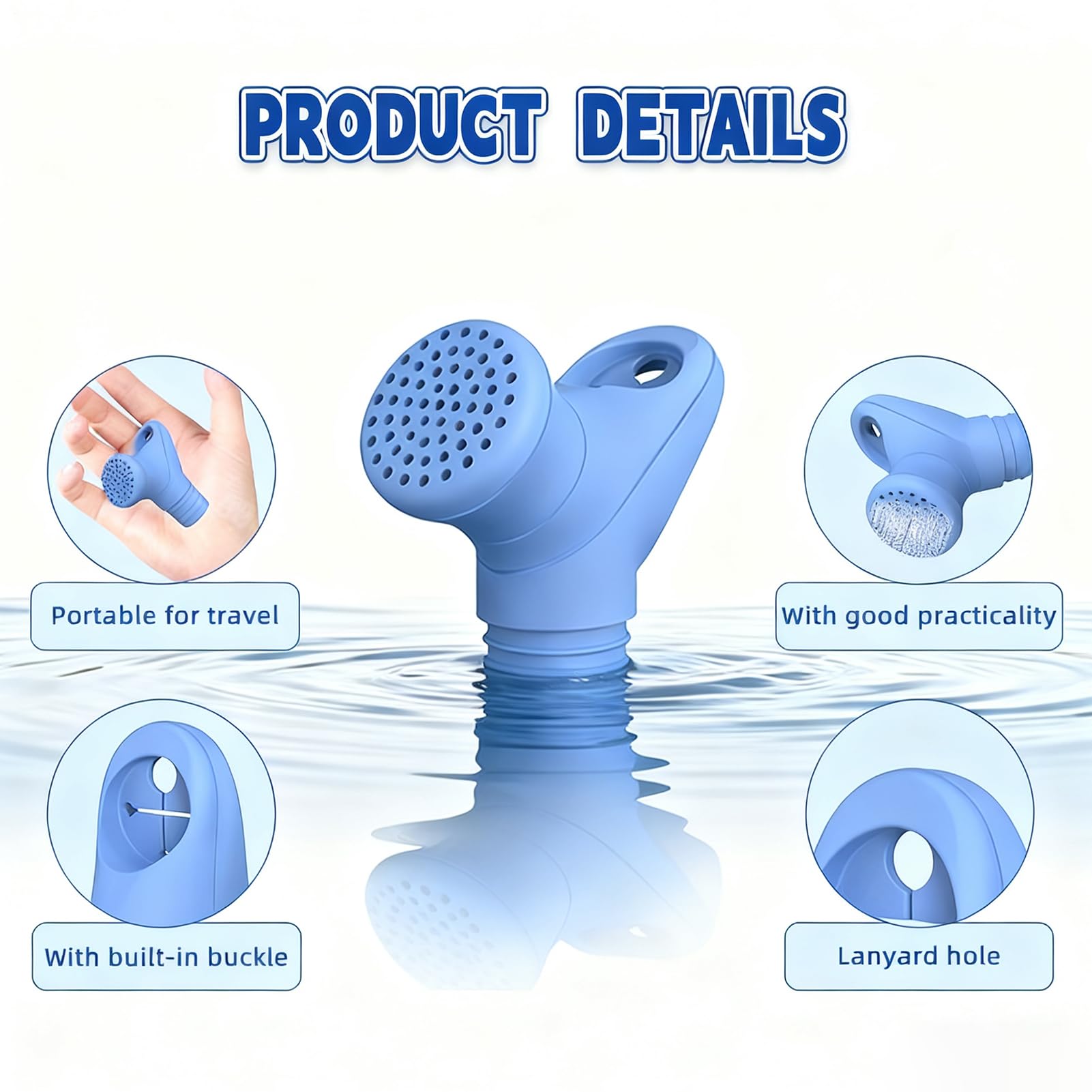 Bottiglie d'acqua per docce – doccetta portatile da campeggio, pompa di risciacquo per esterni, ugello doccia da viaggio, dispositivo di lavaggio, soffione doccia portatile per pesca, campeggio