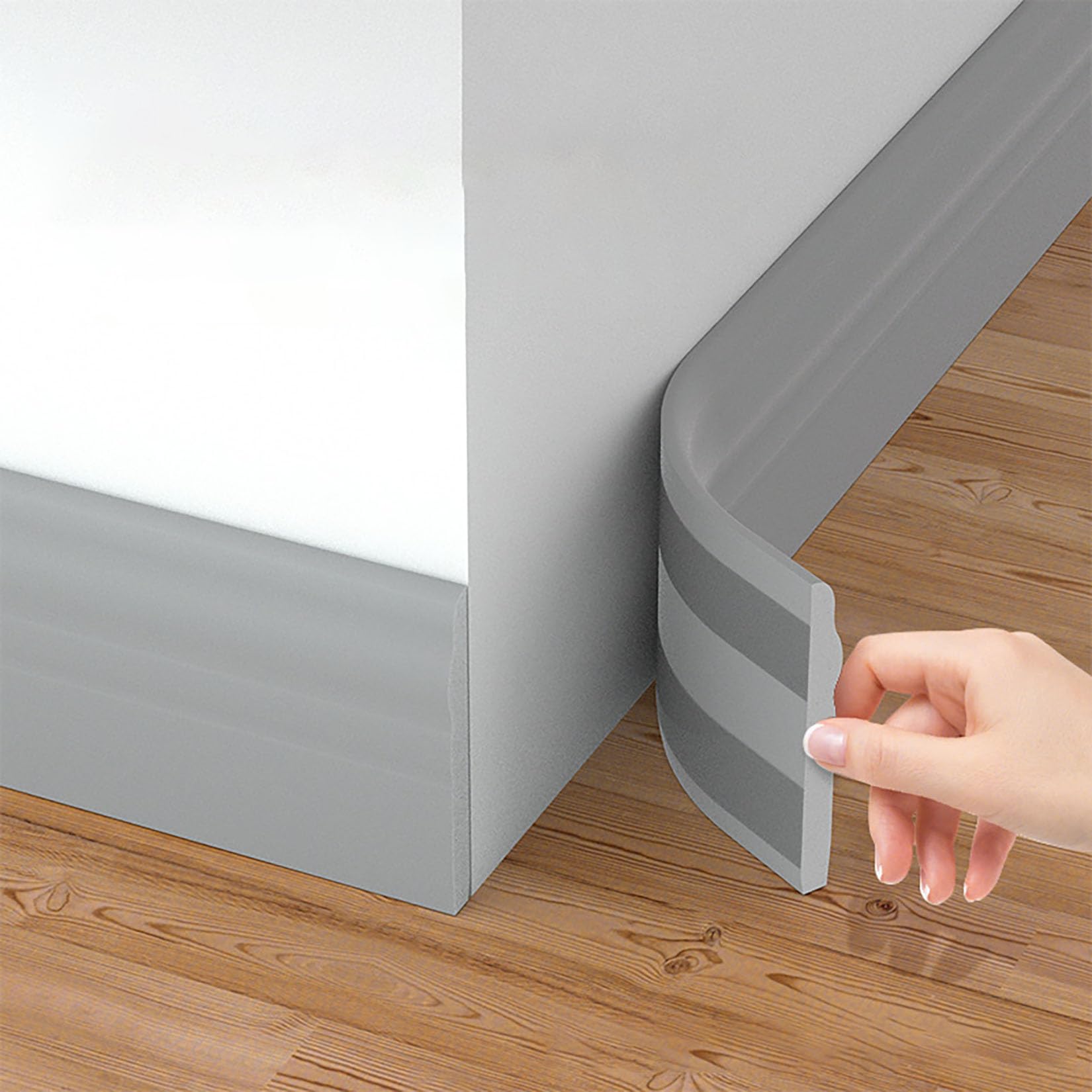 Plinthe souple autocollante anti-humidité, rouleau NBR flexible 5m pour protéger vos murs