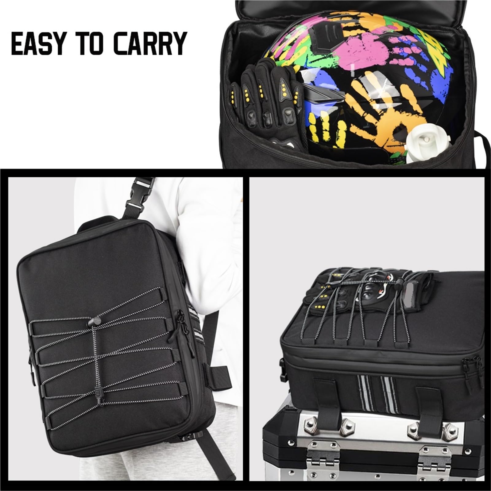 Bagaż motocyklowy torba Wodoodporna torba Top Box sakwy torba pokrowiec bagaż Tylny bagażnik Torba(3 Bags - A set)