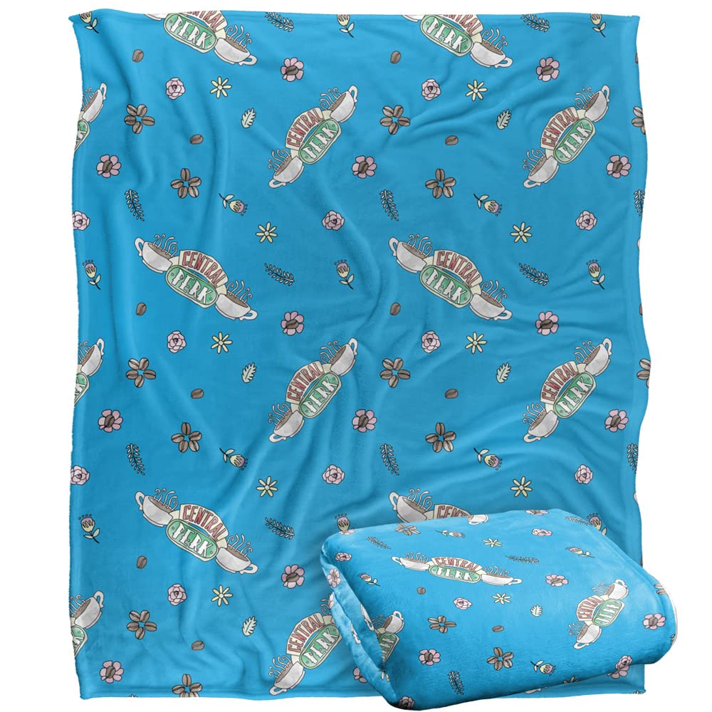 FRIENDS Perk Pattern Officially Licensed Silky Touch Super Soft Throw Blanket 152 x 127 cm