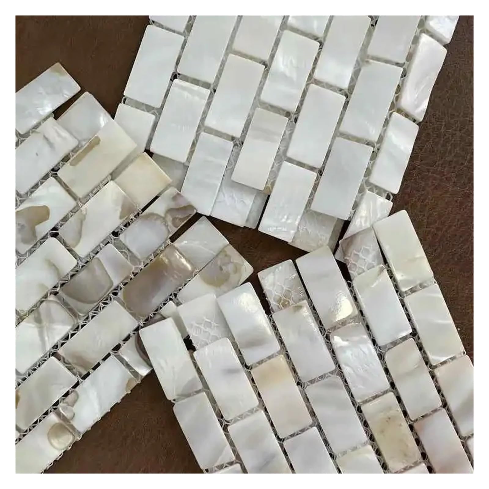 Teselas para Mosaicos Azulejo de mosaico concha nácar blanco for salpicadero pared y baño(Ivory white)
