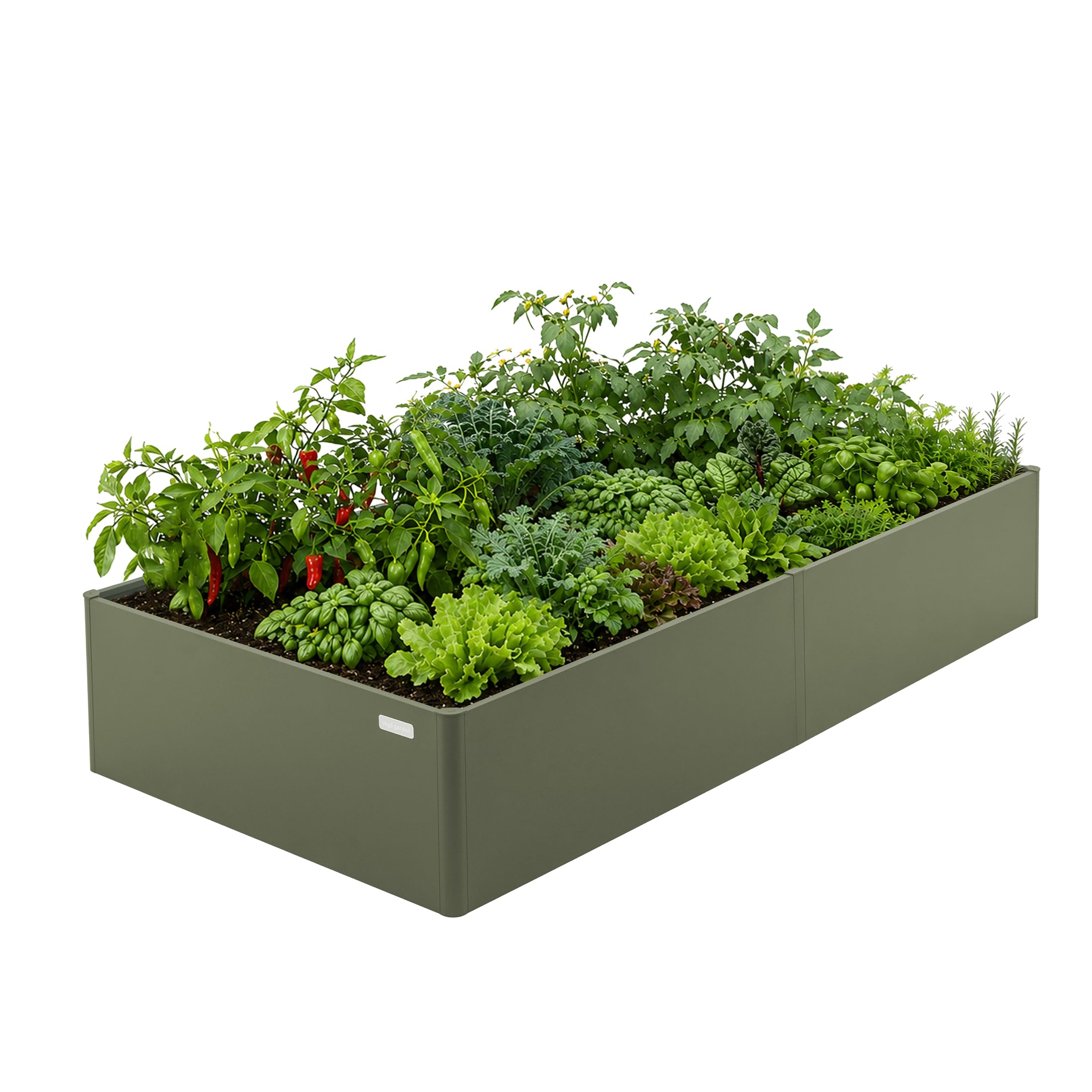 Vego garden Modern Raised Garden Bed, 17" Tall 4 x 8 ft Metal Raised Garden beds Outdoor…