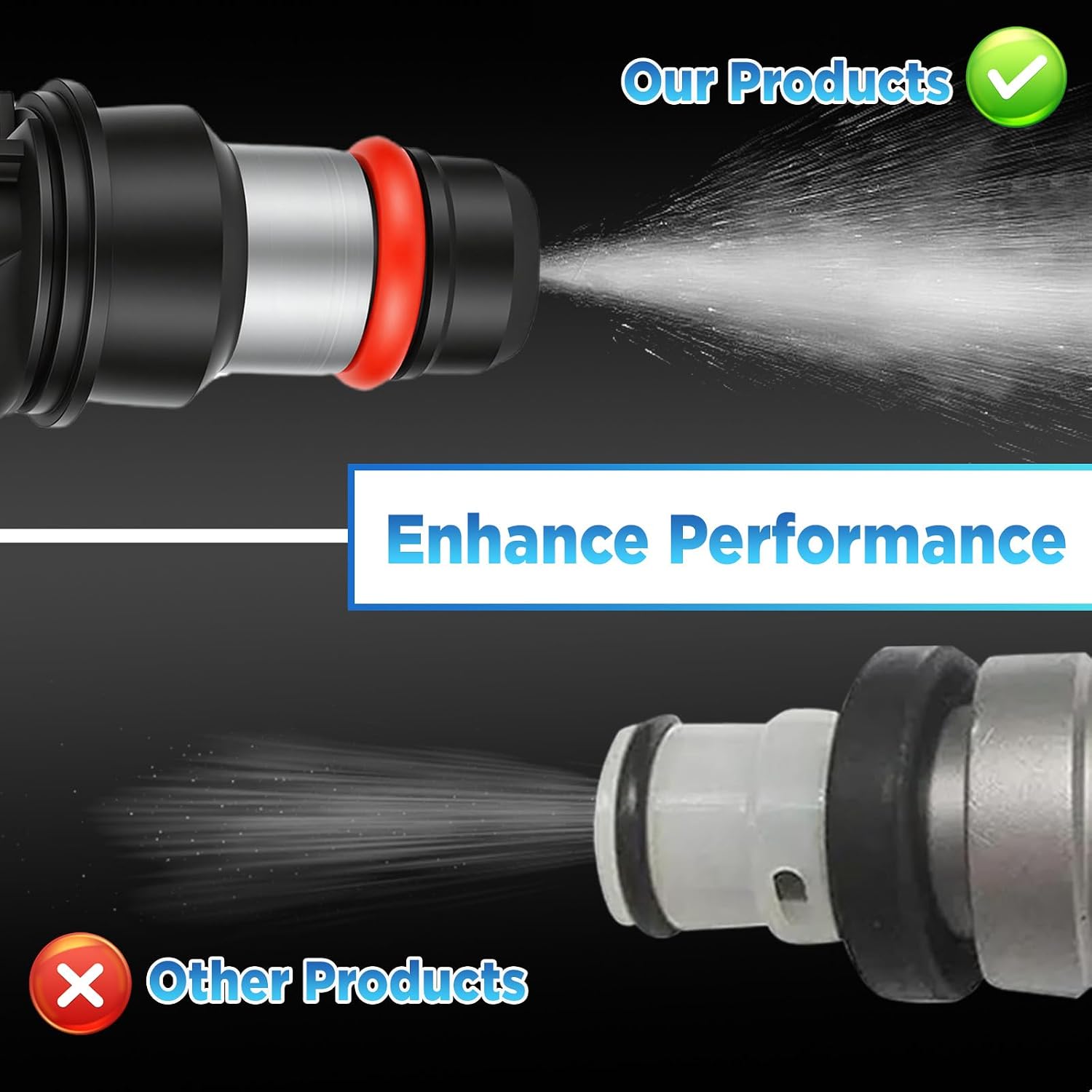 8Pcs Fuel Injectors Fit for Chevy Avalanche Suburban Silverado 1500 2500 3500, for GMC Sierra Yukon, for Cadillac Escalade, for Buick Rainier, 5.3L 6.0L 4.8L V8, 2001-2007, Replaces 25317628, 17113698