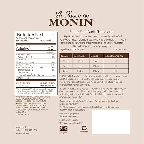 Miniatura 8 de Salsa de Chocolate oscuro Monin Gourmet