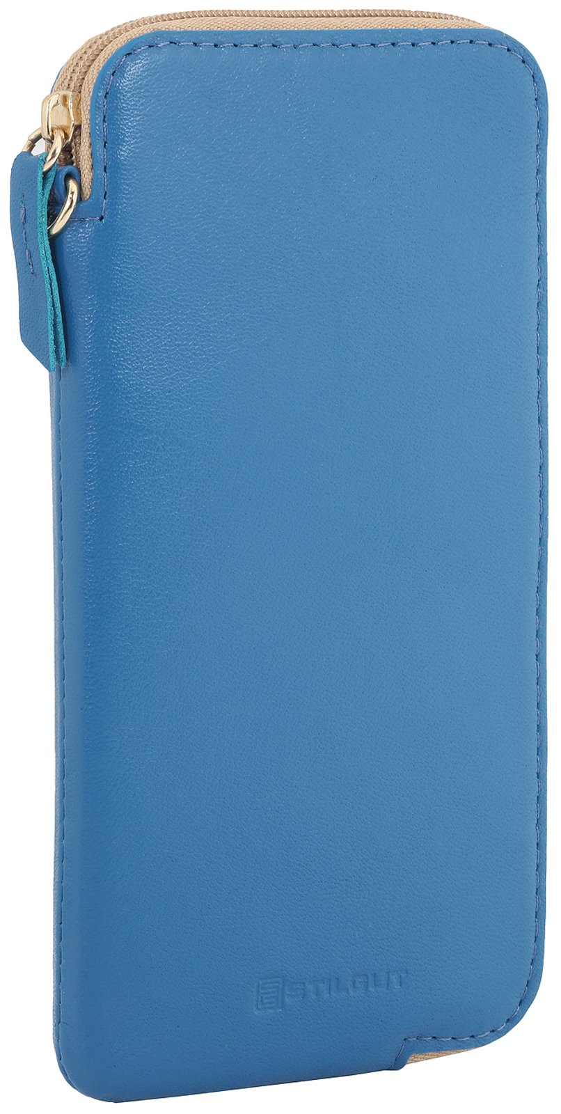 Buy StilGut Pocket XL, Leather Case with Zip and Slots for iPhone 7 Plus,  6s Plus & Other Smartphones up to 5.5'', Aquablue Nappa Online at  desertcart Bahamas