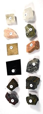 Eisco Introduction to Minerals Kit - Contains 12 specimens Measuring Approx. 1