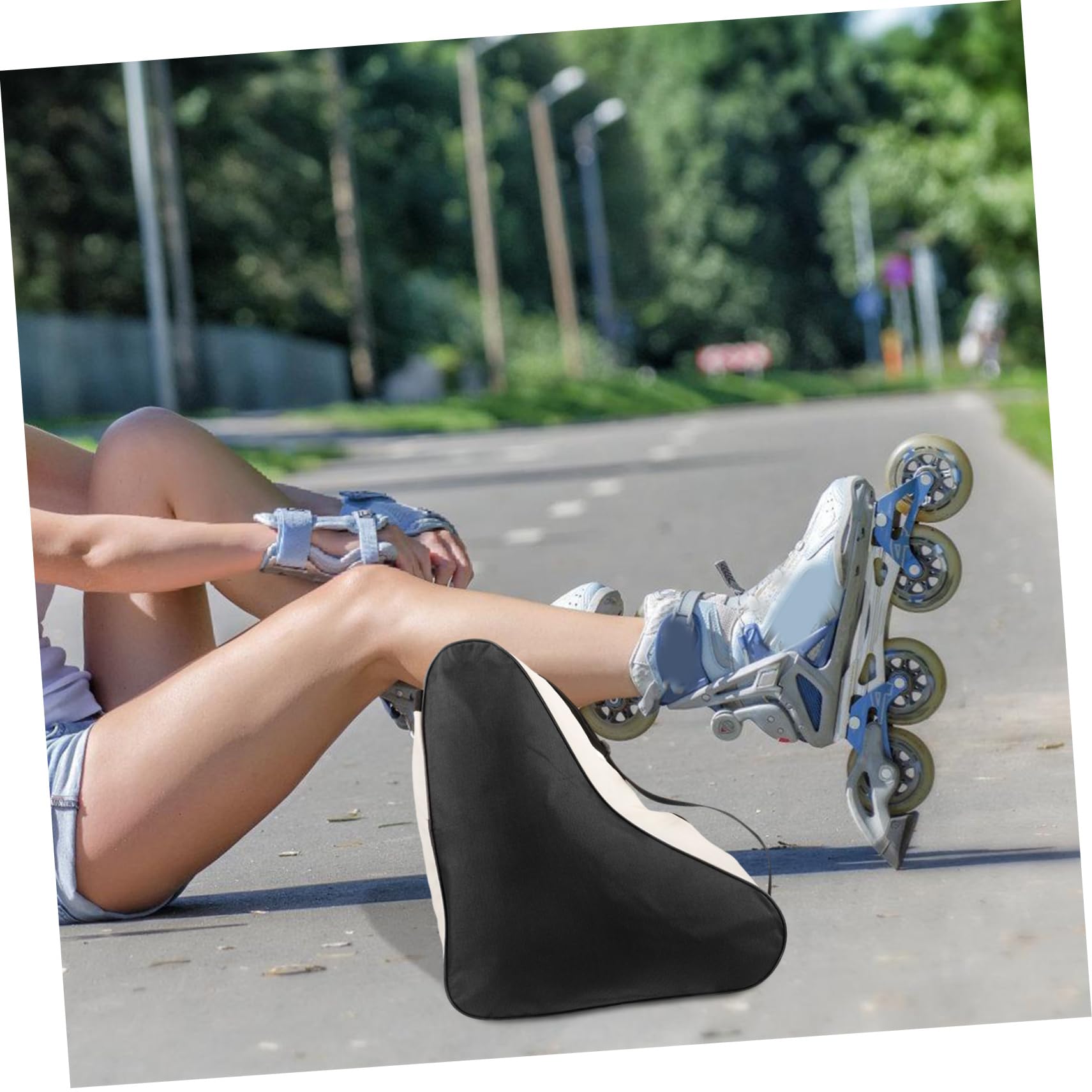 iplusmile De Rangement pour Patins À Glace Accessoires De Patinage De Patins À Bandoulière À en Ligne À Chaussures De Transport en Tissu Oxford