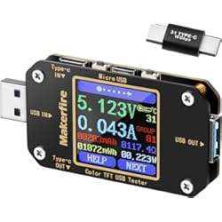 Innovateking-EU Medidor de Corriente y Voltaje USB Multímetro Digital Amperímetro Multifuncional Voltímetro