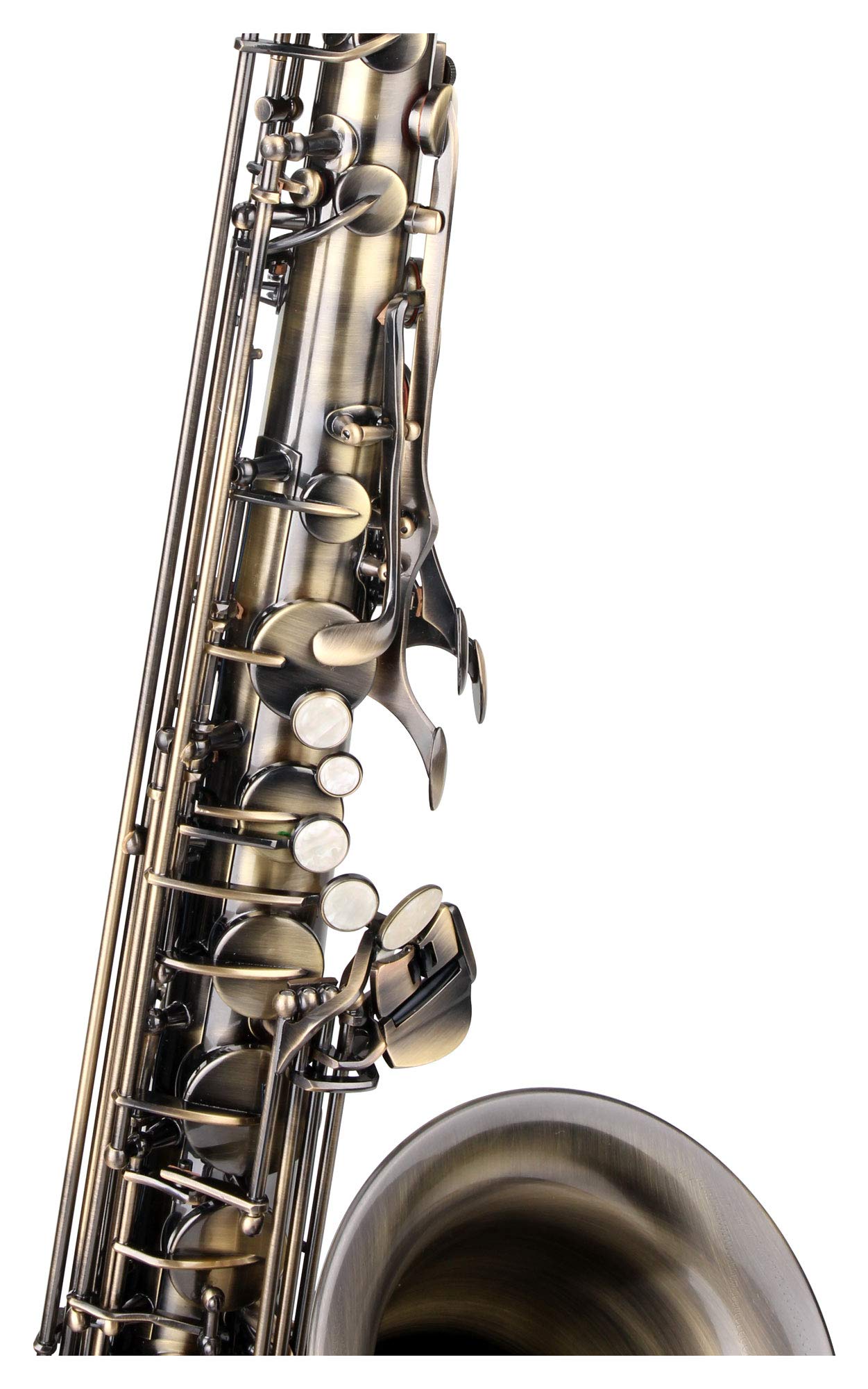 Classic Cantabile TS-450 Antique Yellow Saxophone Ténor Sib - Accordage Sib - Clé de Fa# aigu - Pack Économique incluant 10 Anches de Saxophone