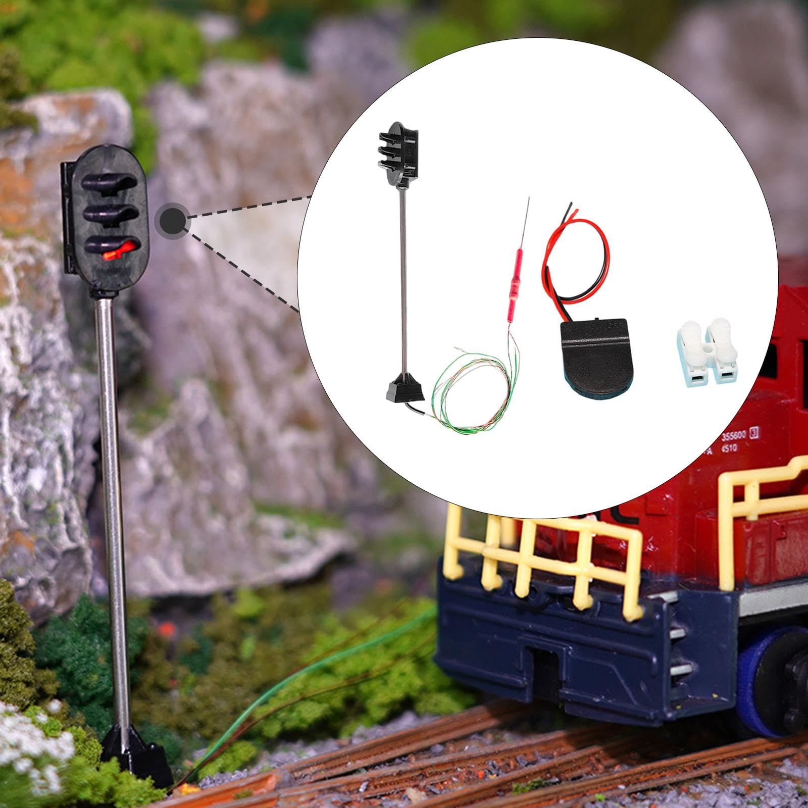 MagiDeal Feux de circulation pour trains miniatures, mini feux de signalisation ferroviaire, bricolage, modèle de panneau de, pour projets de, 3v