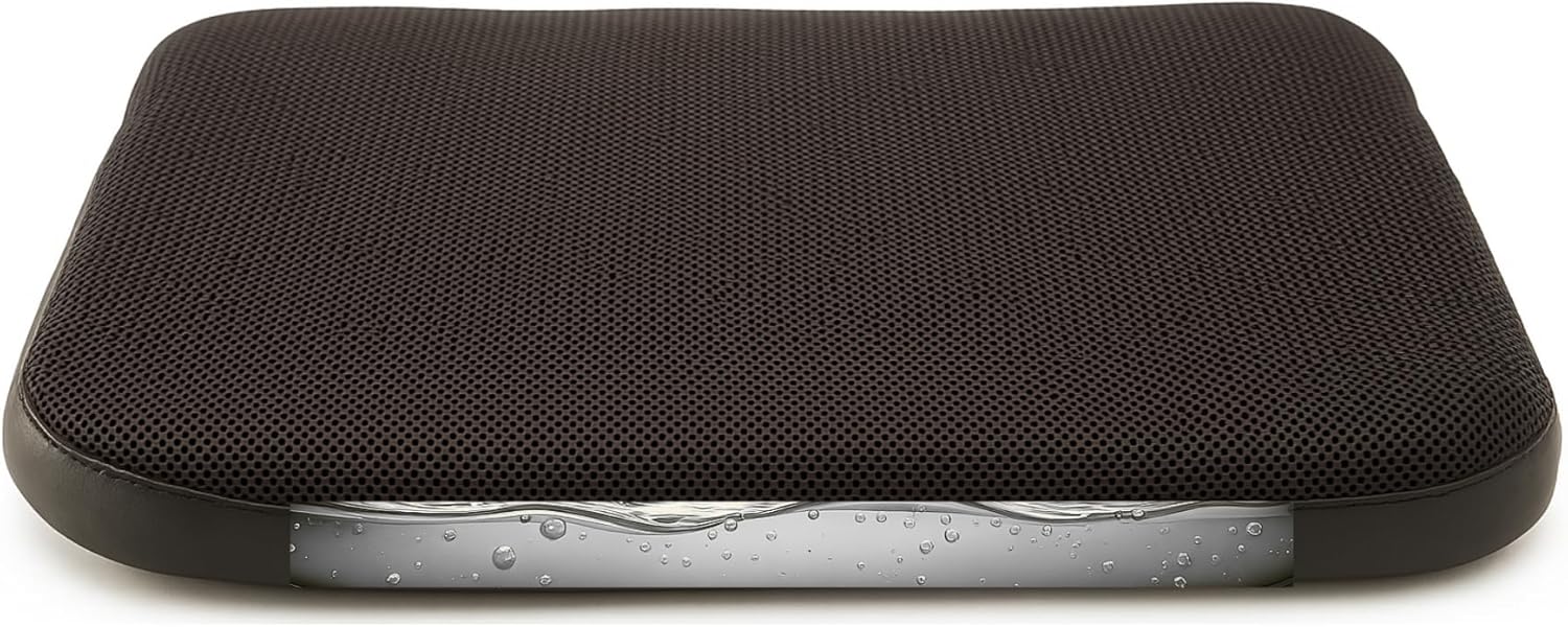 PURAP Cool-Float Seat Cushion for Pressure Relief (Black, Standard (18 x 16 in))