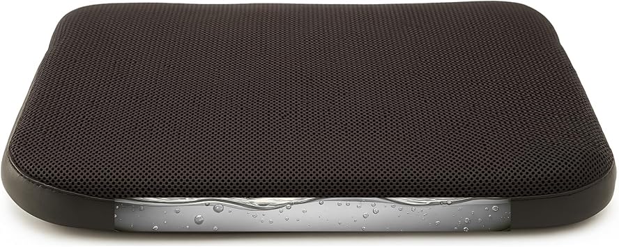 PURAP Cool-Float Seat Cushion for Pressure Relief Black, Standard 18 x 16 in