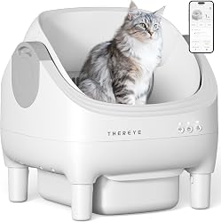 Thereye Self-Cleaning Cat Litter Tray Open Design Large C…