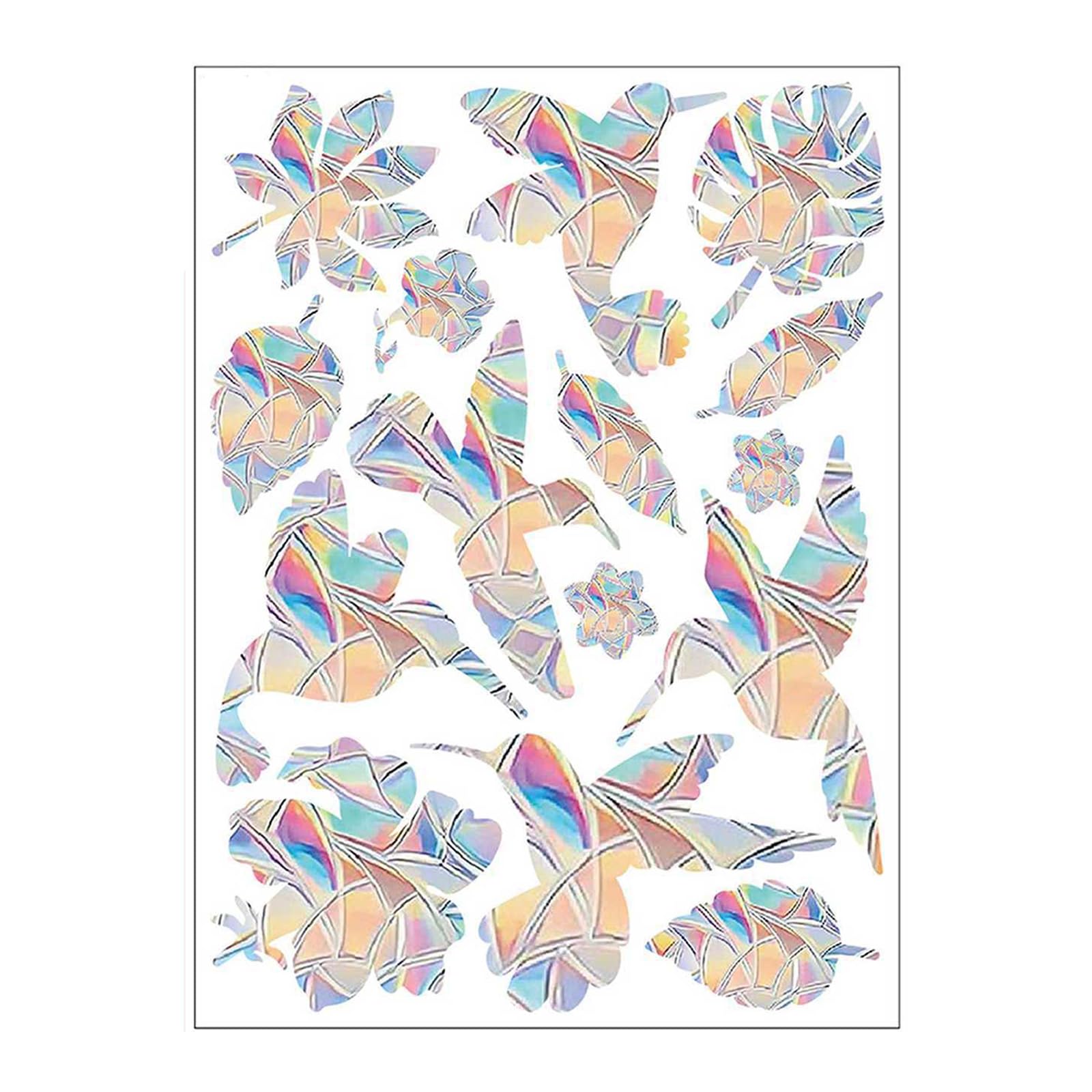 Tsophreniq Window Decal Bird Strikes Anti-Collision Sticker to Save From, None Adhesive Rainbow Decals for Decal Anti Cling