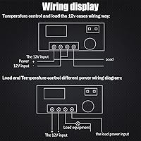 Vista 5 de Twidec Controlador de temperatura /DC 12V programable -50 a 230.0 °F (-58 a 230 °F) Pantalla LED rojo/azul Monitor Módulo de control de termostato
