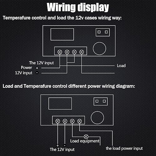 Miniatura 5 de Twidec Controlador de temperatura DC 12V programable -50 a 230.0 F (-58 a 230 F) Pantalla LED rojoazul Monitor Módulo de control de termostato de