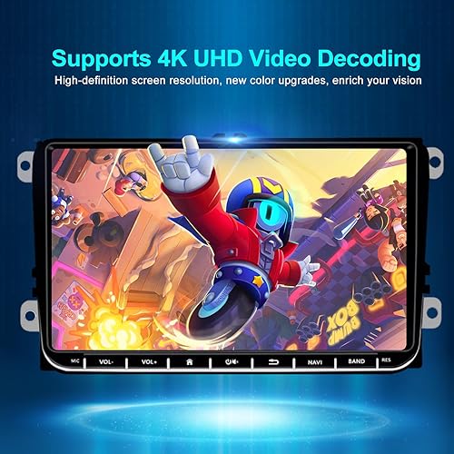 Miniatura 3 de Estéreo de coche Android para VW Passat Jetta Golf Skoda Tiguan EOS Polo Touran Seat 9 pulgadas doble DIN navegación GPS con cámara de respaldo 2+32