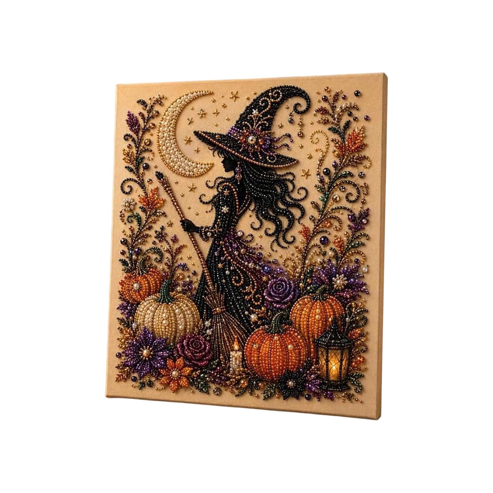 Halloween Ghost Pearl Art DIY Kit, Halloween DIY Pearl Art 3D Cute Ghost Design Festive, Pearl Painting Crafts for Adults, Beginner DIY Seasonal Party Gift (E)