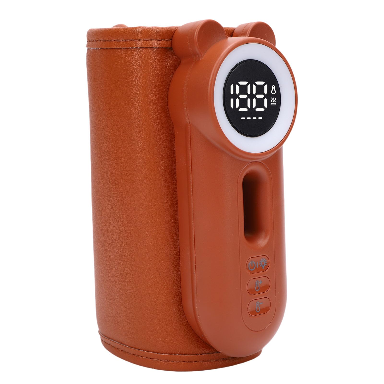 Scaldabiberon, Scaldabiberon Portatile con Display Digitale a Temperatura Costante, con Display Digitale con Gancio Regolabile e Cinghia Ad Luce Notturna per i Viaggi a Casa