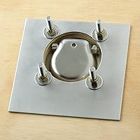 Vista 4 de Anillo en D empotrable 6,000 lb. Placa de amarre y respaldo con herrajes 2-1/2, paquete de 2