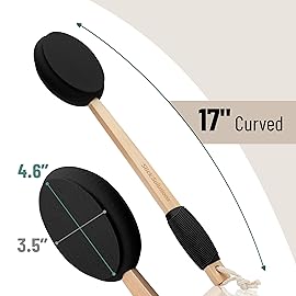 Slick- Lotion Applicator, 17 Inch, Black, Back Applicator Lotion, Certified Organic, Easy Reach Washable, Self Tanner for All Skin Tone