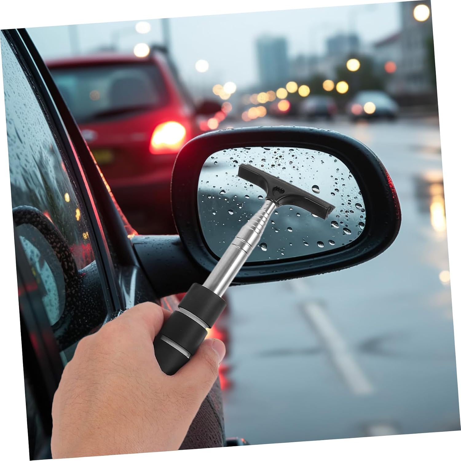 Squeegee for Car Mirror Car Wiper Retractable Brush for Rear Windshield Wipers