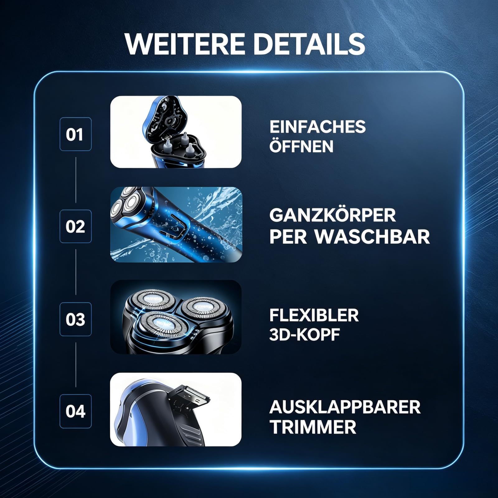 Men's Razor V1 Pro‑Herrenrasierer (Schwarz)