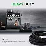 EP 12 Cord d'extension d'appareils lourds,14 AWG 3-Prong Flat Plug Noir 14 - J'ai une jauge. 3 Plongé, pour Air Climatiseurs, Réfrigérateurs, Micro-ondes, Lave-linge, Usage intérieur