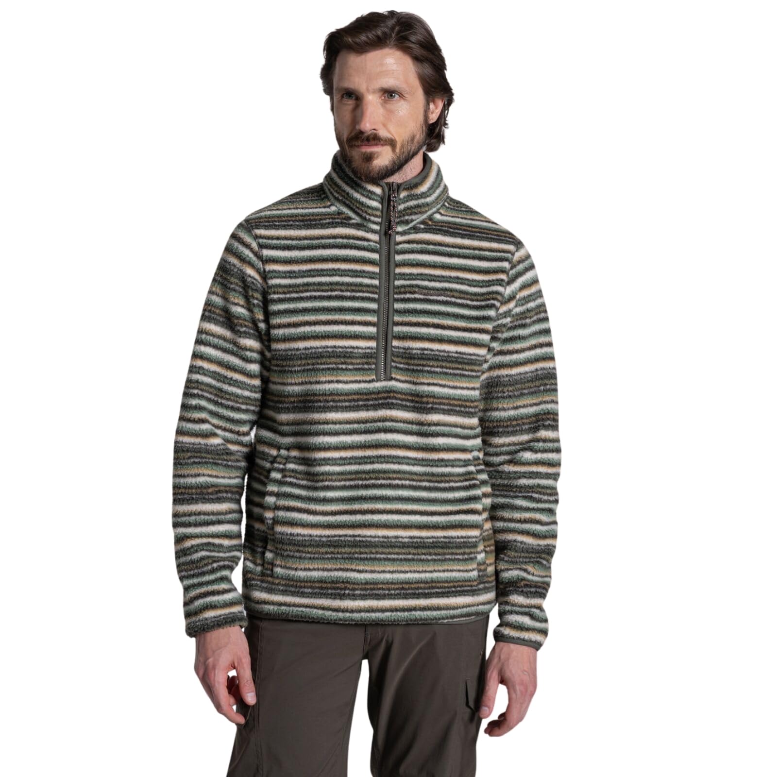Craghoppers Men's Green Tatton Ii Borg Half Zip Fleece - Size: Xl