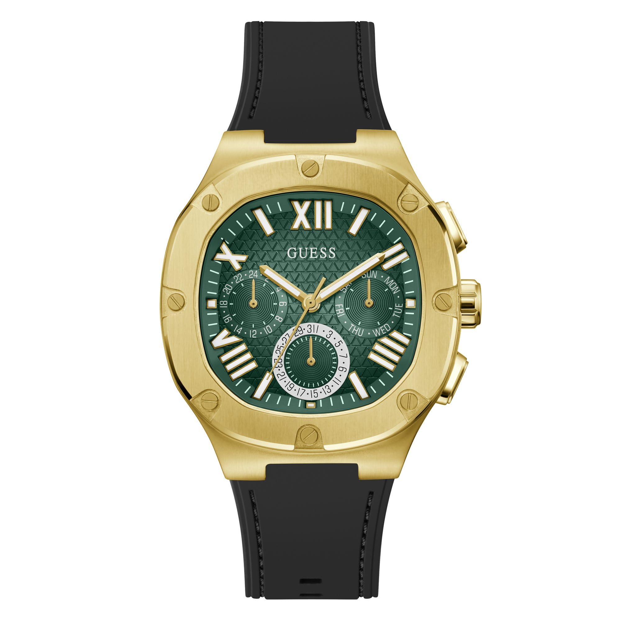 Sponsored Ad – Gold-Tone Translucent Dial Multifunction Watch