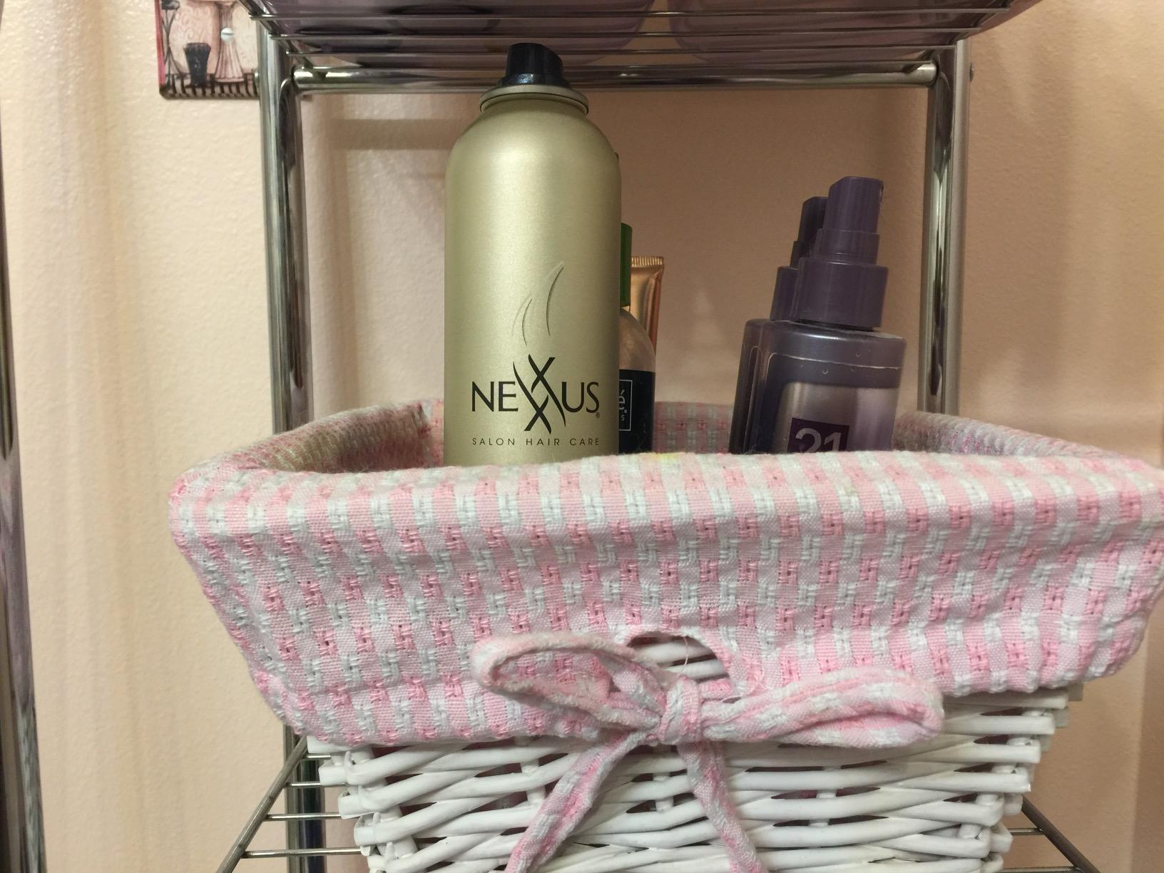 Set of 3 Baby Girl Nursery Storage Baskets White Willow