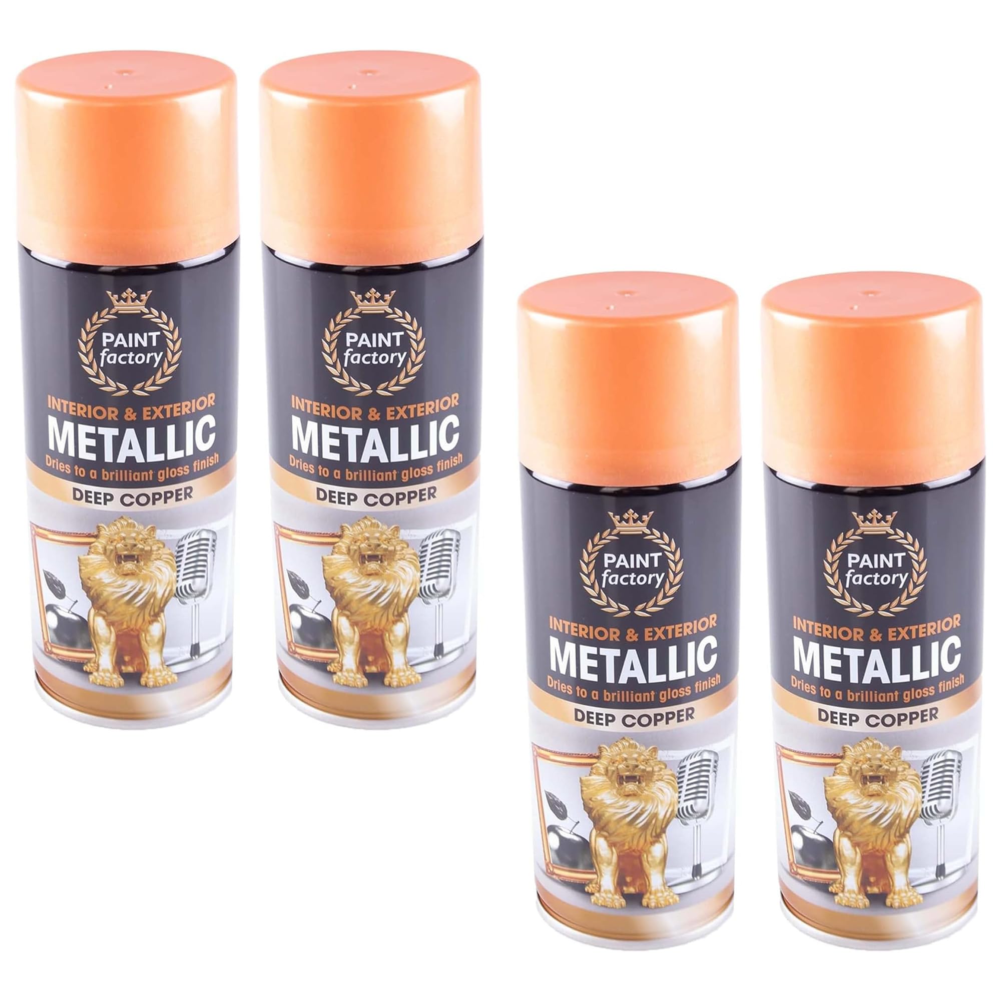 PNJB Metallic Deep Copper Spray Paint, Fast-Drying Formula, DIY Enthusiasts, Long-Lasting Shine, Perfect for Metal, Wood, Furniture, Automotive Parts, Interior & Exterior Use, Rust-Resistant, 400ml,