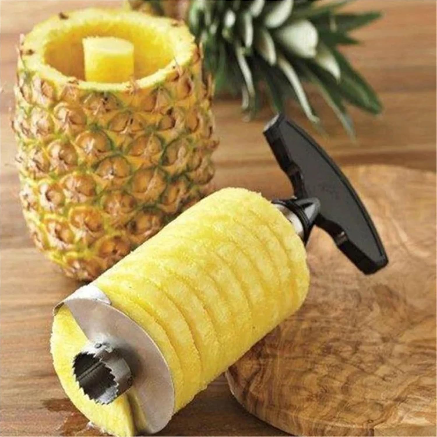 5-Piece Pineapple Prep Kit: Stainless Steel Slicer, Peeler, Cutter, Parer, Knife – Essential Kitchen Accessories