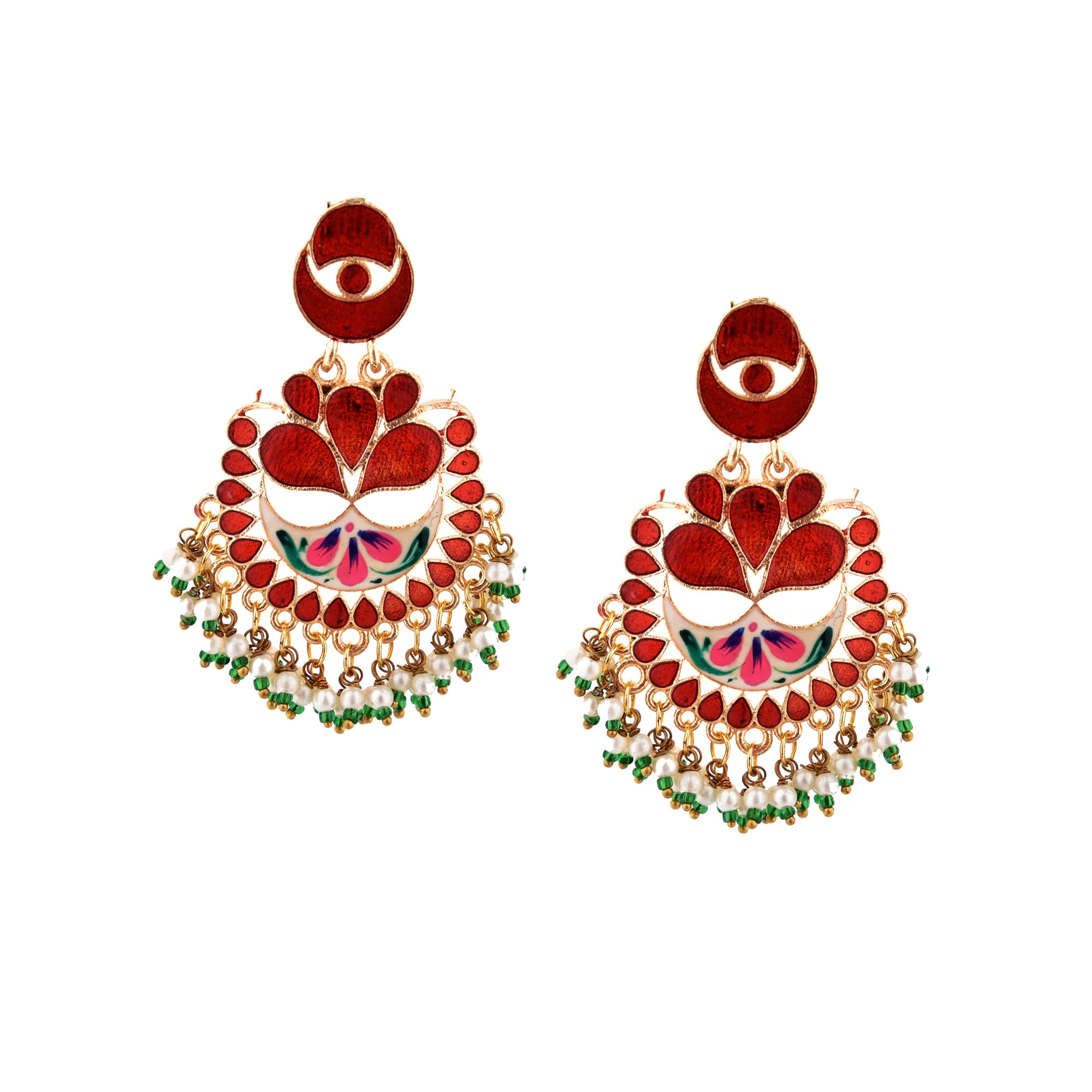 RIVAAZ JEWELS Oxidised Jhumka Earrings For Women And Girls Traditional Kundan Beaded Chandbali Design | Stylish Jhumka Earrings For Any Occasion (B0D9HNYLXP) Amazon Price History, Amazon Price Tracker