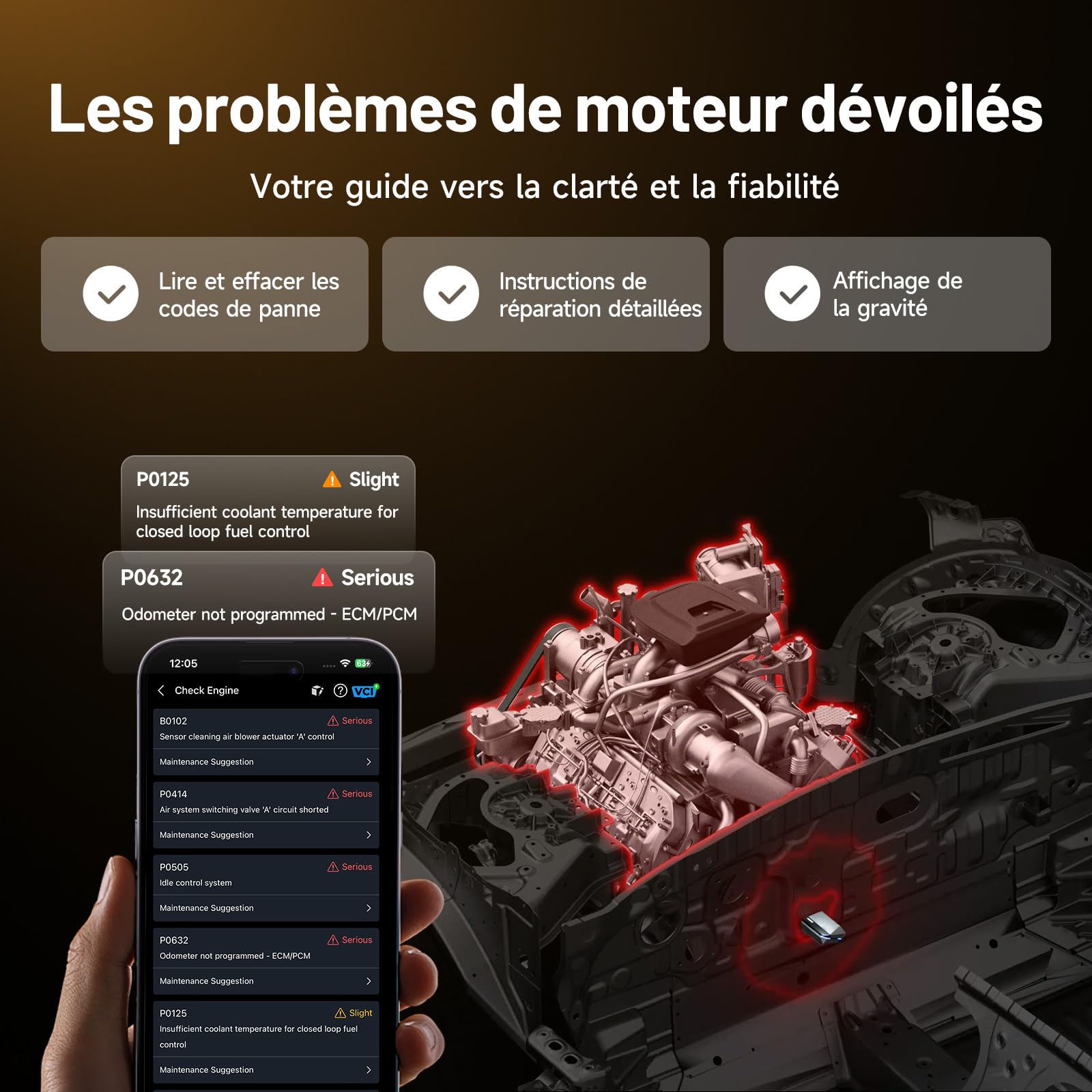 TOPDON Carpal-A Valise Diagnostic Auto, Scanner OBD2 Tous systèmes, Diagnostic Voiture Bluetooth sans Fil, 6 Services de Réinitialisation, AutoVIN, Inspection Moteur, Smog Check, Guide de Réparation