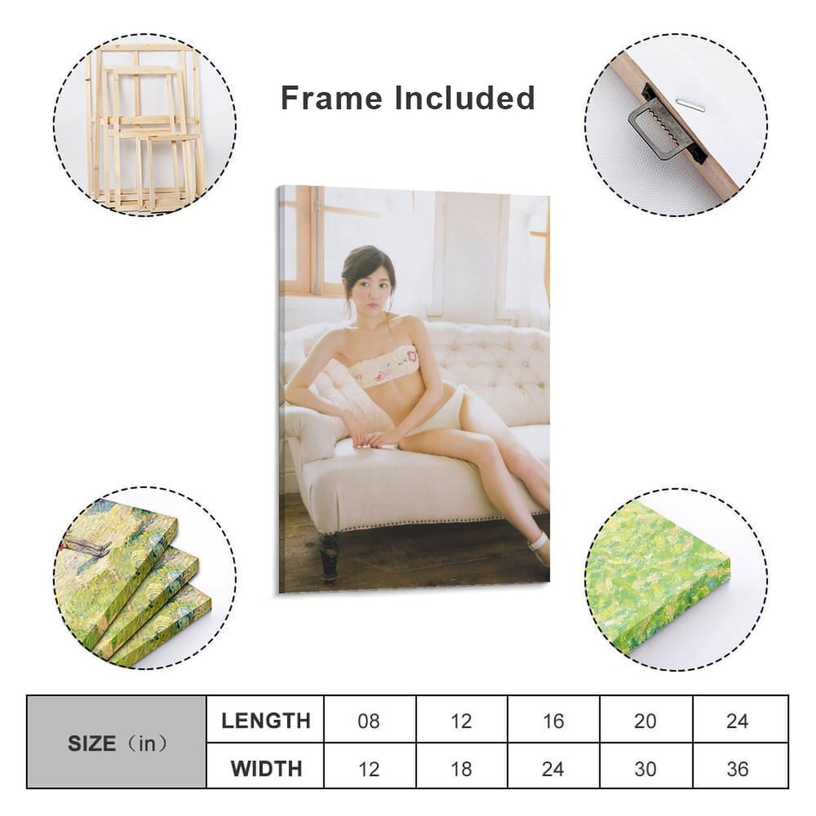 Amazon.co.jp: アートパネル渡辺麻友下着写真ポスター ウォールアート