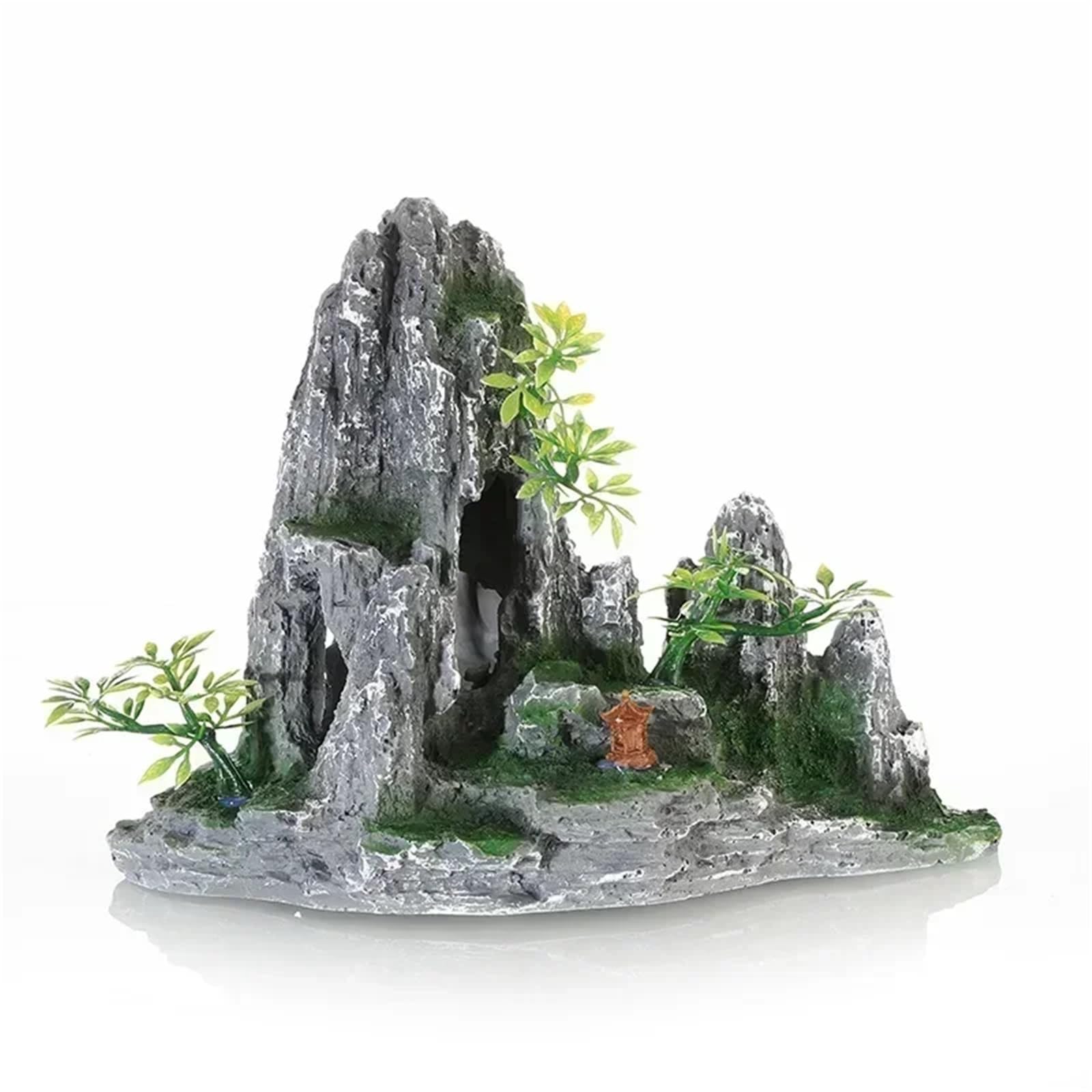 Decorazioni per Acquario Acquario Paesaggio Giardino roccioso Decorazione Piante acquatiche Pietre Ornamenti in resina d'interni Accessori for acquari