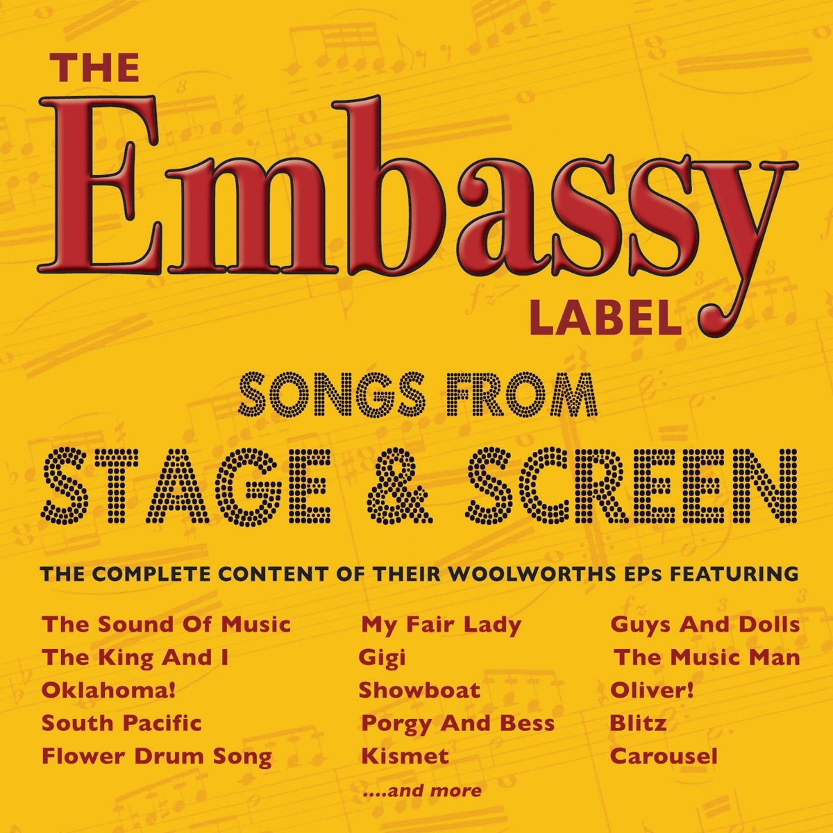 Embassy Label: Songs from Stage & Screen by Various Artists (CD, 2014)