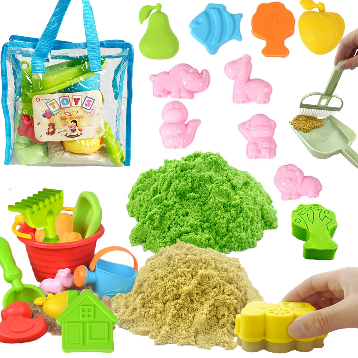 Amazon.co.jp: KeyAngel 砂遊びおもちゃ 室内屋外で兼用 砂粘土 お砂場