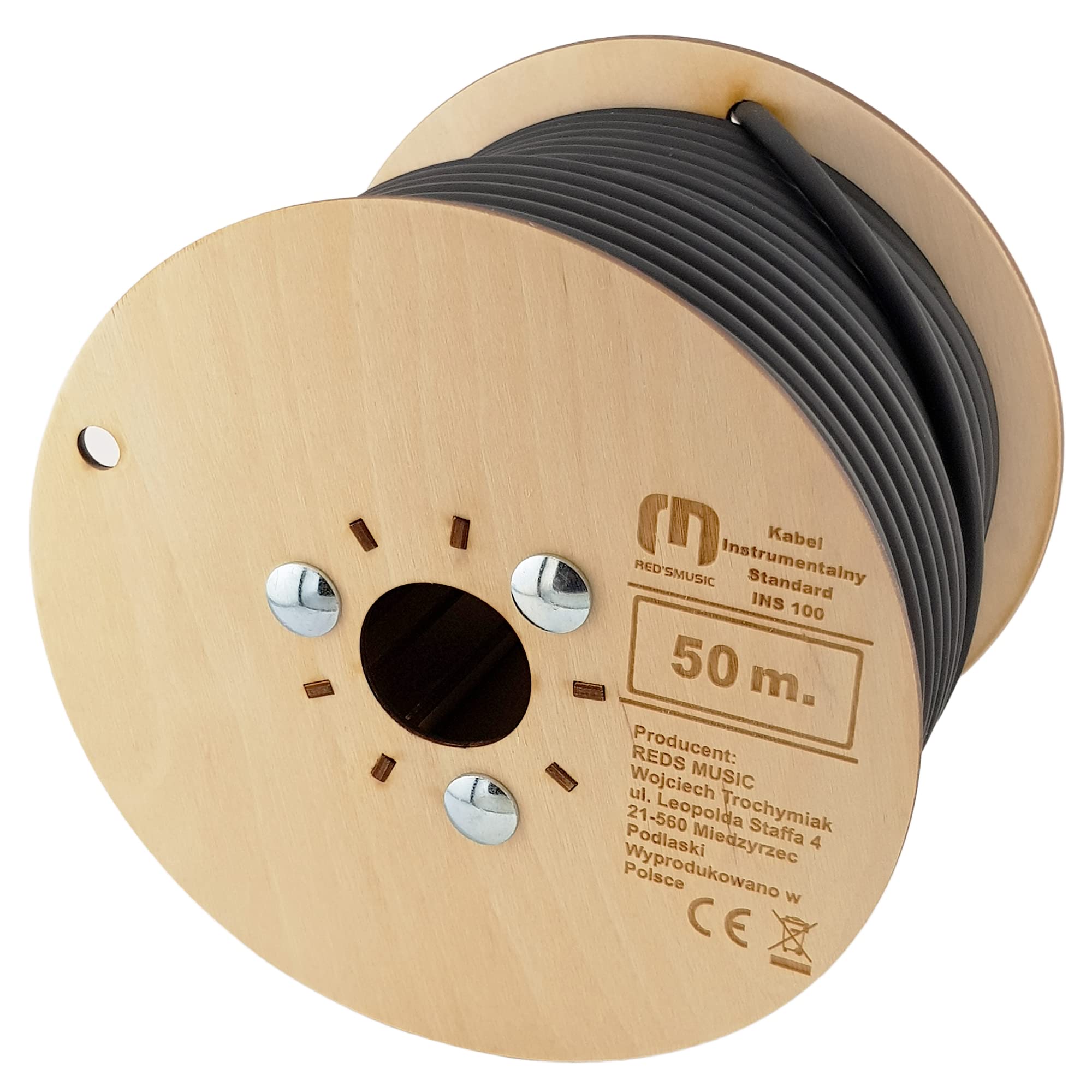 Kabel instrumentalny INS100 STANDARD (1x0,23mm2) OFC Coax PVC, (50m)