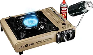 Gas One GS-3400P Propane or Butane Stove Dual Fuel Stove Portable Camping Stove - Patented - with Carrying Case Great for Emergency Preparedness Kit