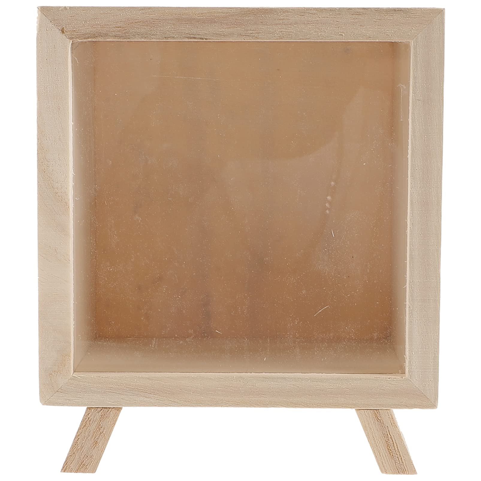 1Pc Piggy Bank, Wooden Piggy Bank Clear Piggy Bank Savings Box Tip Jar Savings Jar Decorative Shadow Box Clear Tips Coin Bank Money Jar for Money Coin Cash Saving, Deposit Only