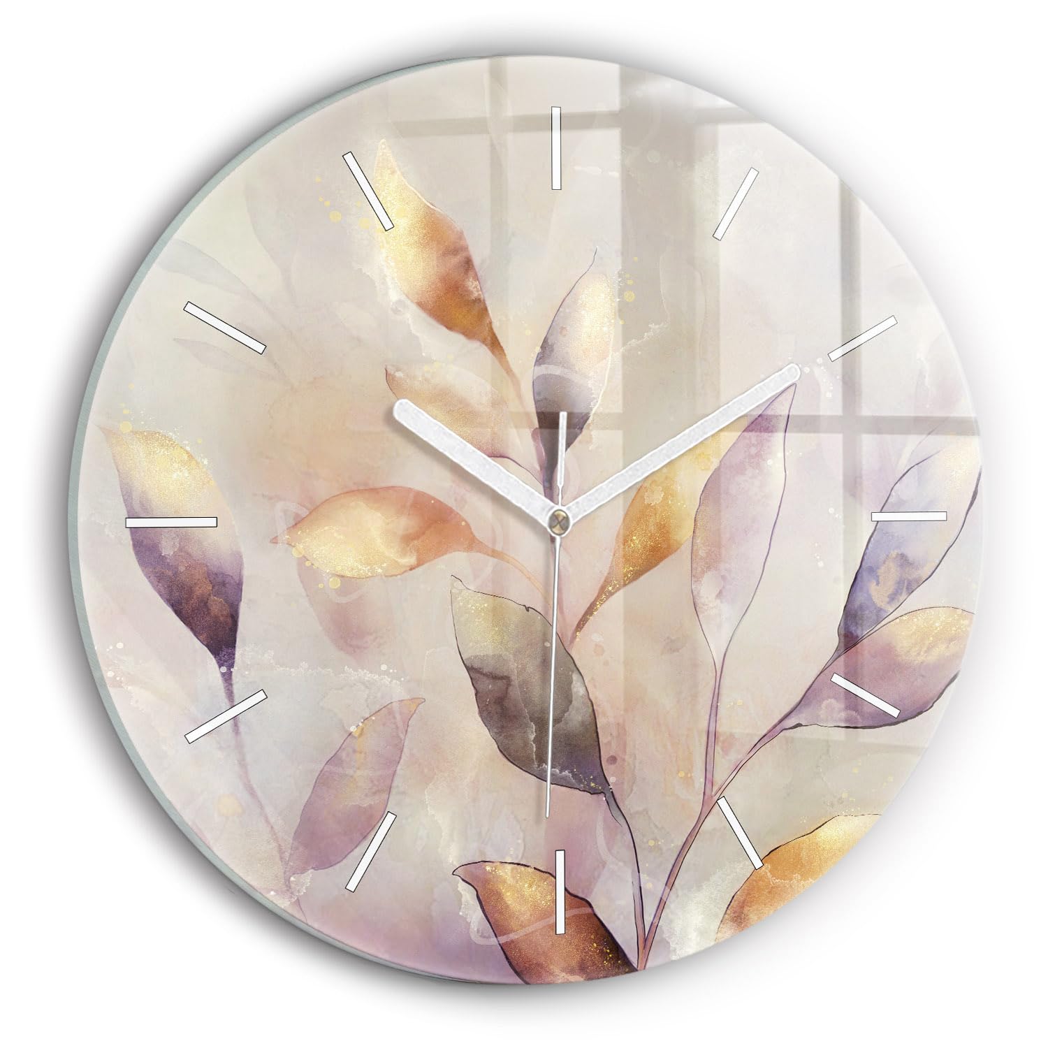 Horloge moderne Wallfluent 30 cm en verre pour instaurer une harmonie poétique
